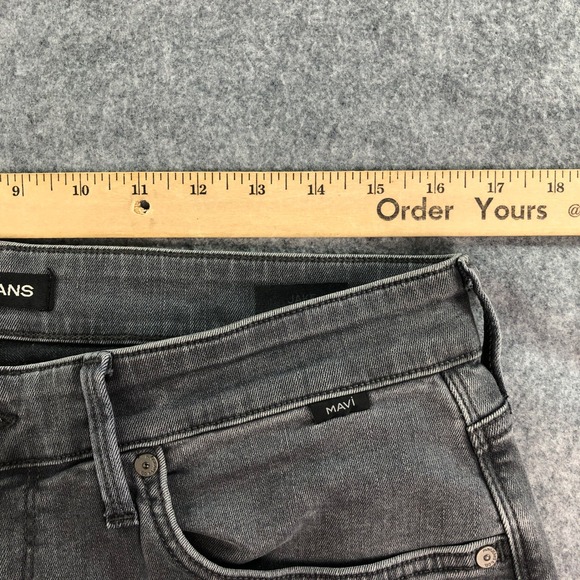 Mavi Jake Slim Leg Mens Jeans 33x30 Dark Grey Denim - Picture 11 of 16
